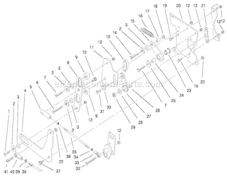 Rear Smart Turn Assembly Diagram and Parts List for 73580 9900001-9999999 - 1999 Toro Lawn Tractor