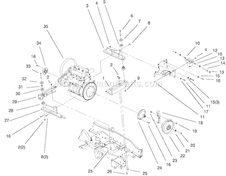Page AH Diagram and Parts List for 73552 200000001-200999999 - 2000 Toro Lawn Tractor