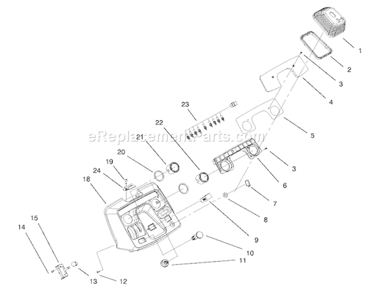 Dash Assembly Diagram and Parts List for 73552 200000001-200999999 - 2000 Toro Lawn Tractor