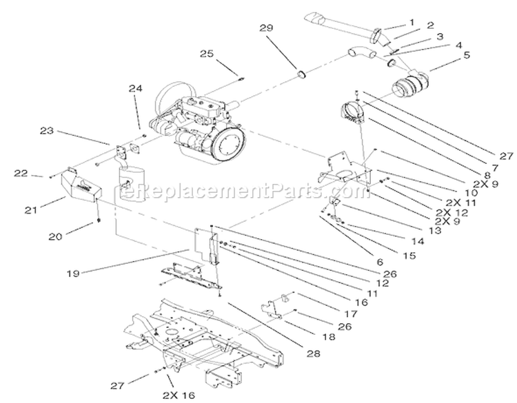 Page AH Diagram and Parts List for 73590 210000001-210999999 - 2001 Toro Lawn Tractor