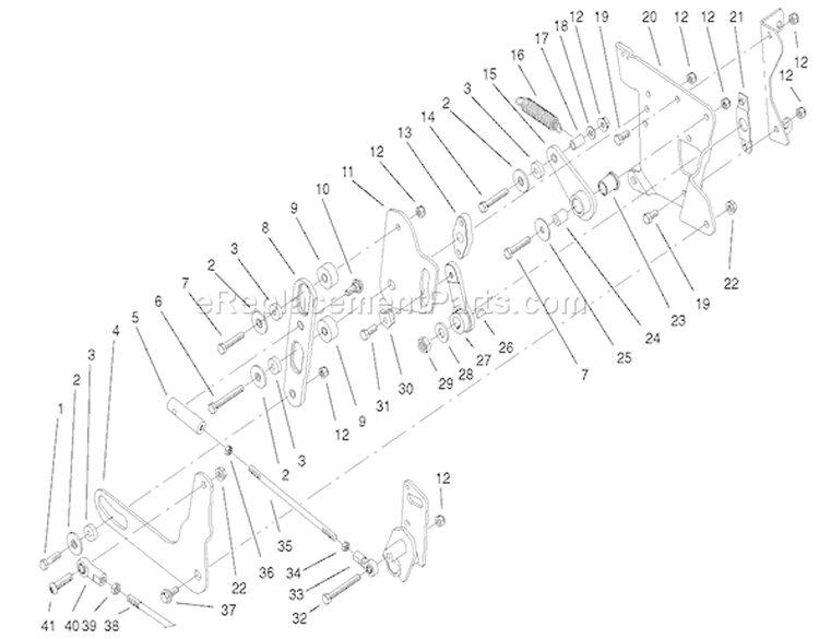 Smart Turn Rear Assembly Diagram and Parts List for 73590 210000001-210999999 - 2001 Toro Lawn Tractor