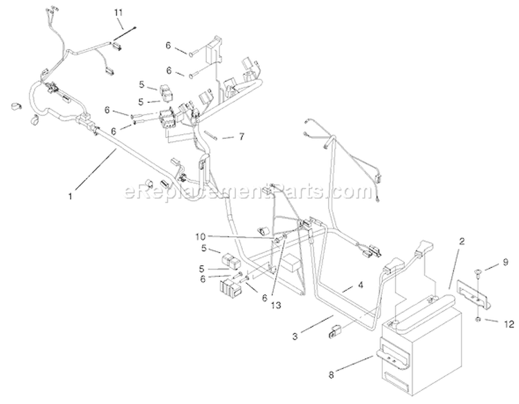 Electrical 23hp Assembly Diagram and Parts List for 73590 210000001-210999999 - 2001 Toro Lawn Tractor
