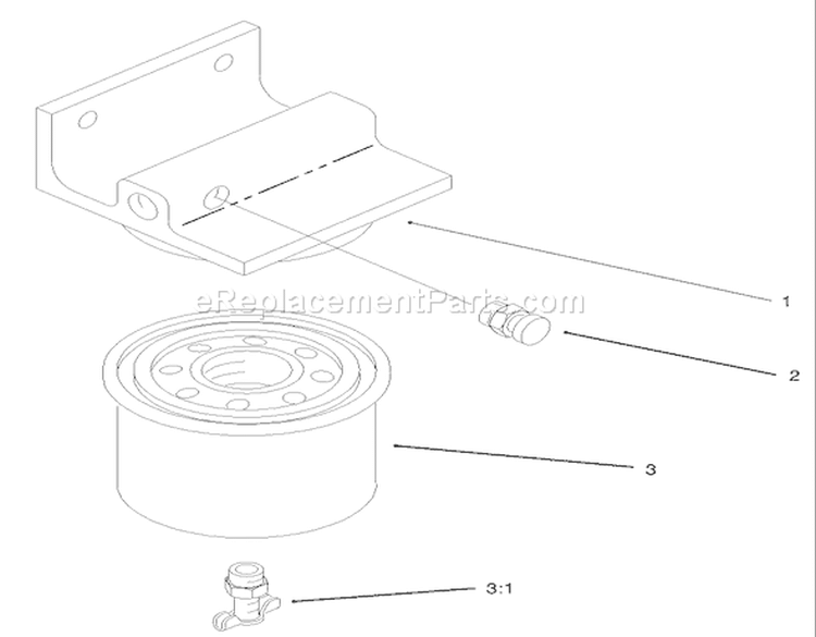 Separator-Filter / Water Diagram and Parts List for 73590 230000001-230999999 - 2003 Toro Lawn Tractor