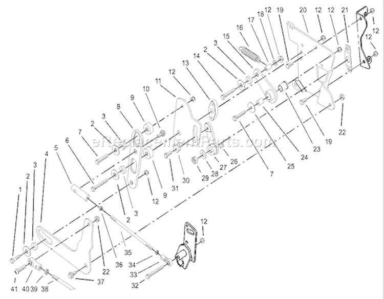 Smart Turn Rear Assembly Diagram and Parts List for 73590 230000001-230999999 - 2003 Toro Lawn Tractor