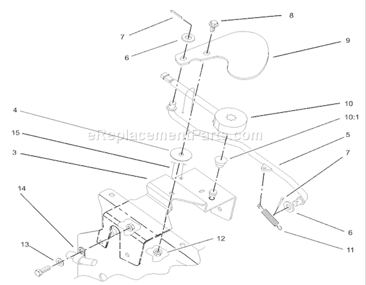 Cruise Control Assembly Diagram and Parts List for 73590 230000001-230999999 - 2003 Toro Lawn Tractor