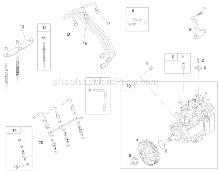 Page J Diagram and Parts List for 73590 9900001-9999999 - 1999 Toro Lawn Tractor