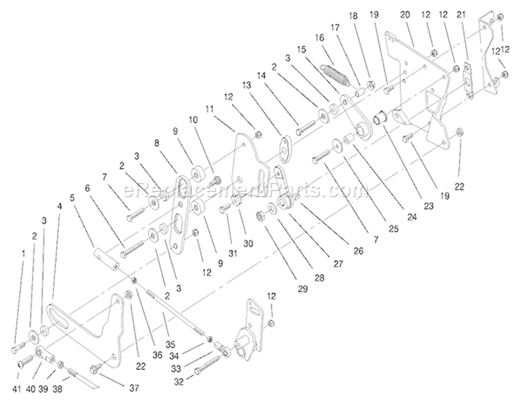 Smart Turn Rear Assembly Diagram and Parts List for 73552 9900001-9999999 - 1999 Toro Lawn Tractor