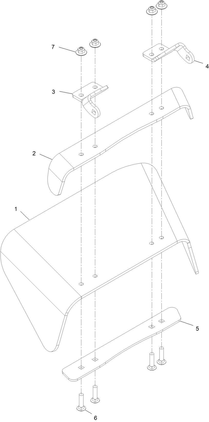Rubber Deflector Assembly No. 142-6489 Diagram and Parts List for 74532 400000000 - 417099999 Toro Lawn Tractor