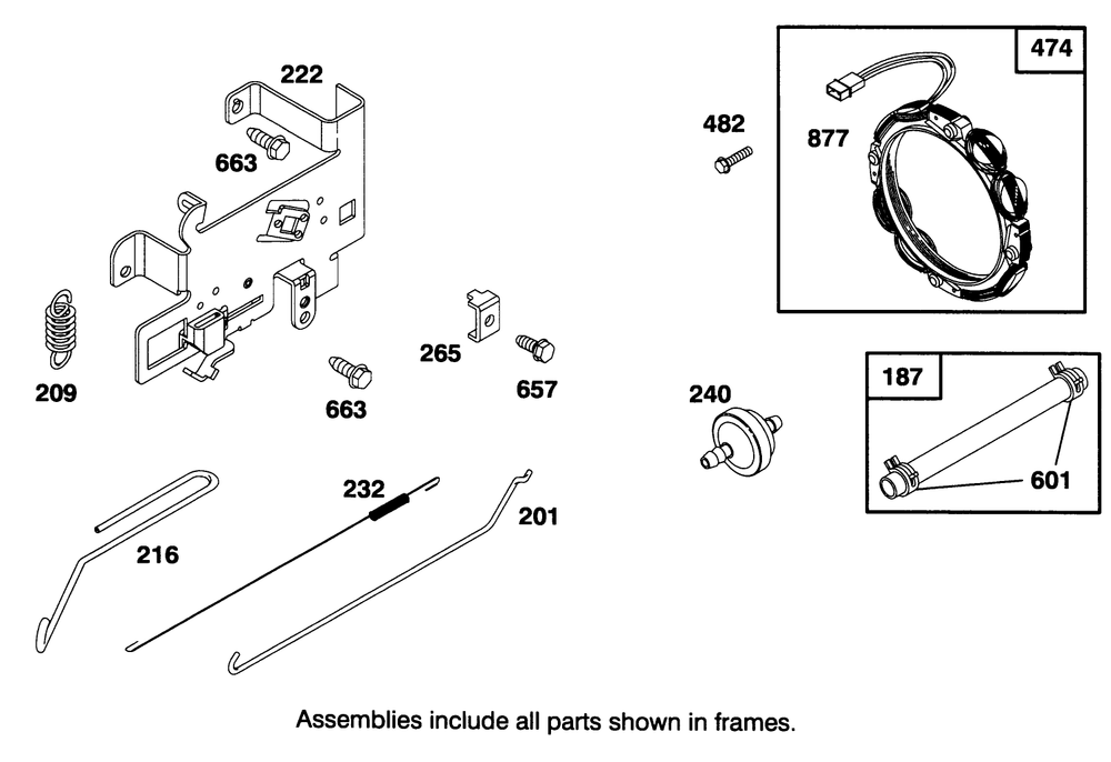 Engine Briggs & Stratton Model 283707-0156-01 Diagram and Parts List for 71182 4900001 - 4999999 Toro Lawn Tractor