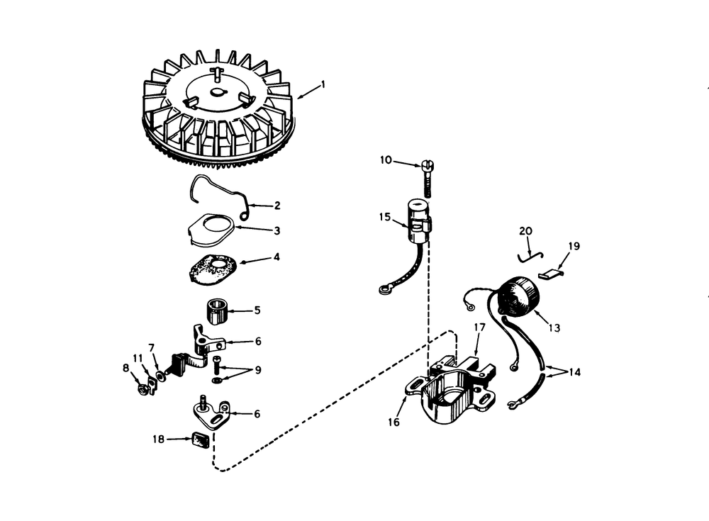 Magneto No. 610793a Diagram and Parts List for 20752 8000001 - 8999999 Toro Lawn Mower