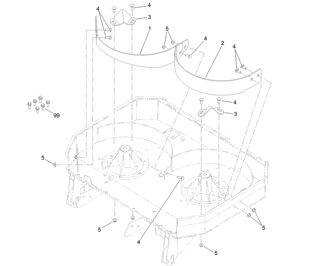 Mulching Kit Assembly Diagram and Parts List for 134-3217  Toro Lawn Mower