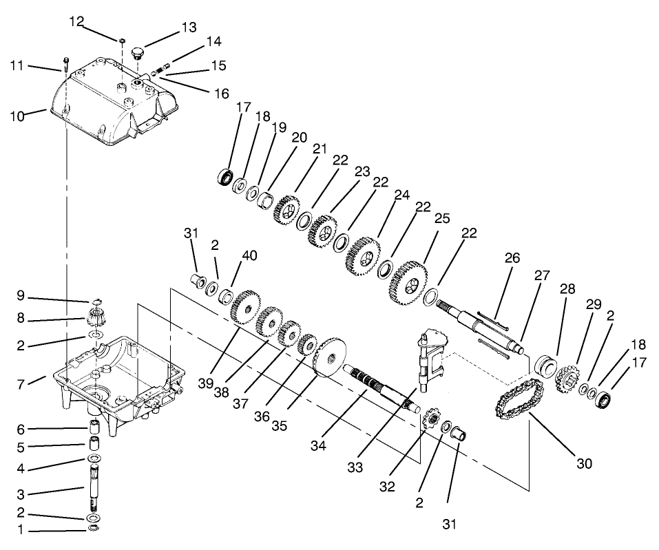 Peerless Transmission Model 700-082 Diagram and Parts List for 30165 890001 - 899999 Toro Lawn Tractor Accessories