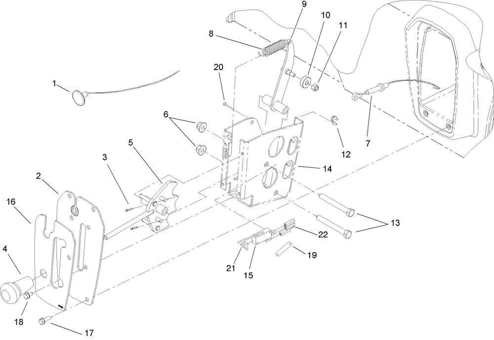 Shifter Assembly Diagram and Parts List for 12004TC 260000001 - 260999999 Toro Lawn Tractor
