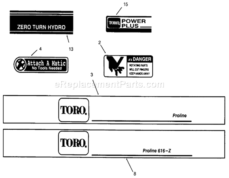 Page G Diagram and Parts List for 74041 39000001-39999999 - 1993 Toro Lawn Tractor