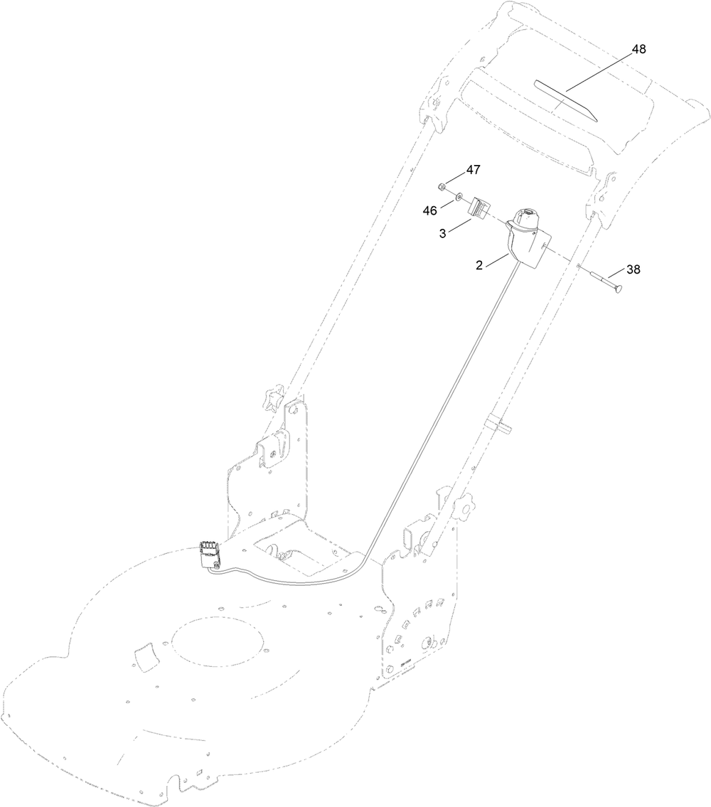 Electric Starter Assembly Diagram and Parts List for 21466T 411700000 - 411873607 Toro Lawn Mower