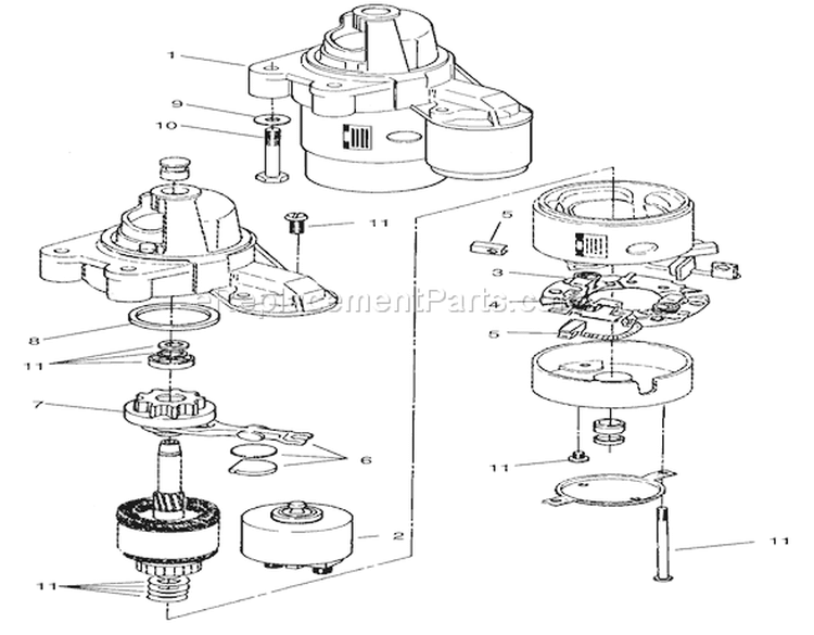 Starter Assembly Diagram and Parts List for 74021 39000001-39999999 - 1993 Toro Lawn Tractor