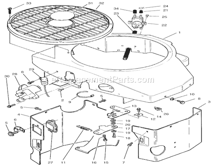 Cover, Fuel Pump, Coil, Regulator & Governor Linkage Diagram and Parts List for 74021 39000001-39999999 - 1993 Toro Lawn Tractor