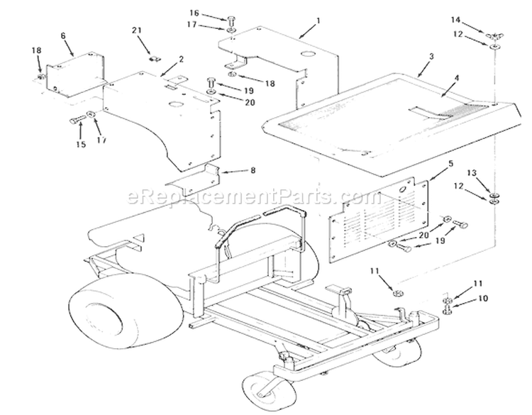 Fenders And Covers Diagram and Parts List for 74140 39000001-39999999 - 1993 Toro Lawn Tractor