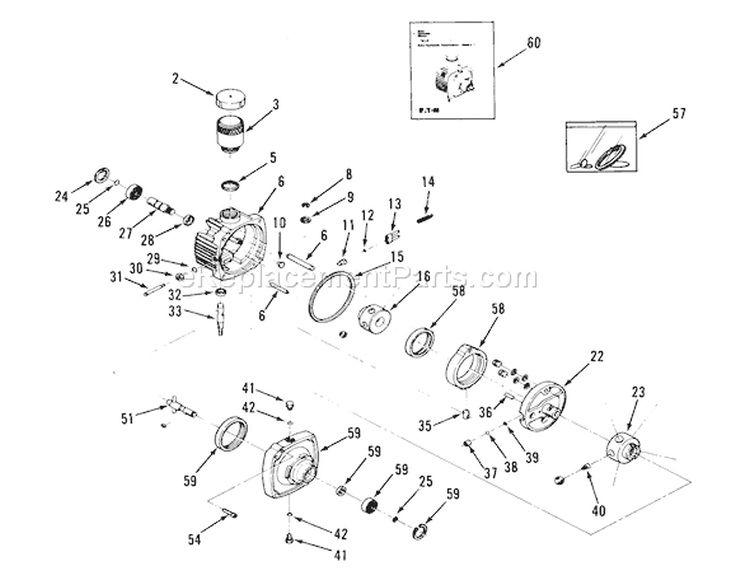 Hydrostatic Transmission Diagram and Parts List for 74140 39000001-39999999 - 1993 Toro Lawn Tractor