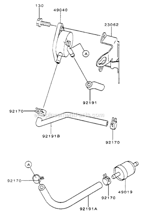 Fuel_TankFuel_Valve_Assembly__Kawasaki_Fh601VAs23 Diagram and Parts List for 74179  Toro Lawn Mower