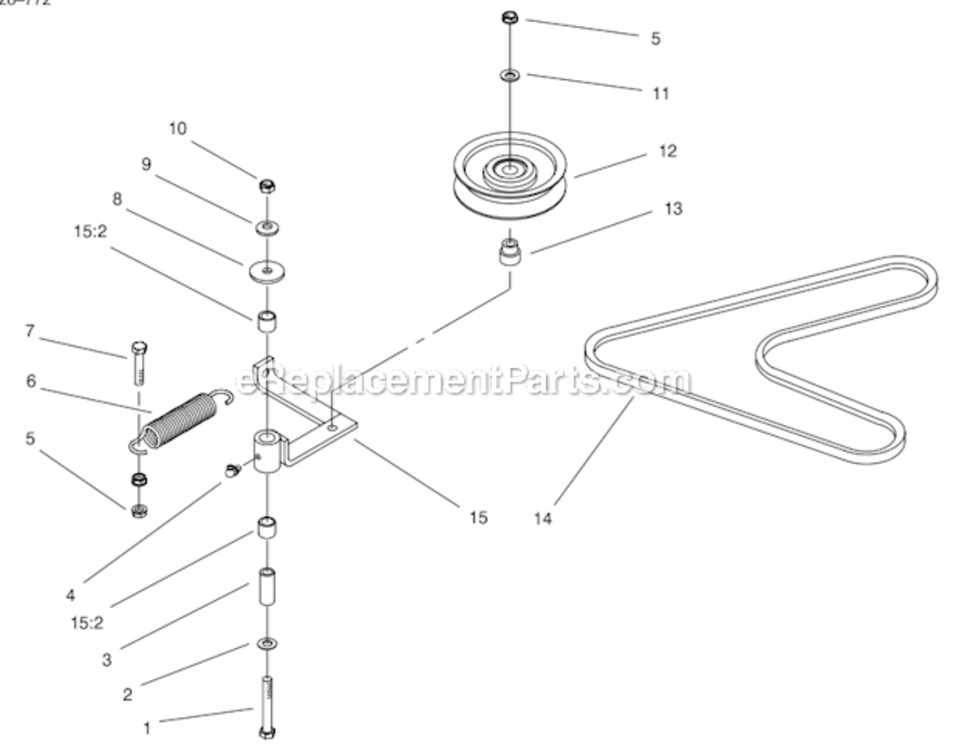 Pump_Idler_And_Belt_Assembly Diagram and Parts List for 74179  Toro Lawn Mower