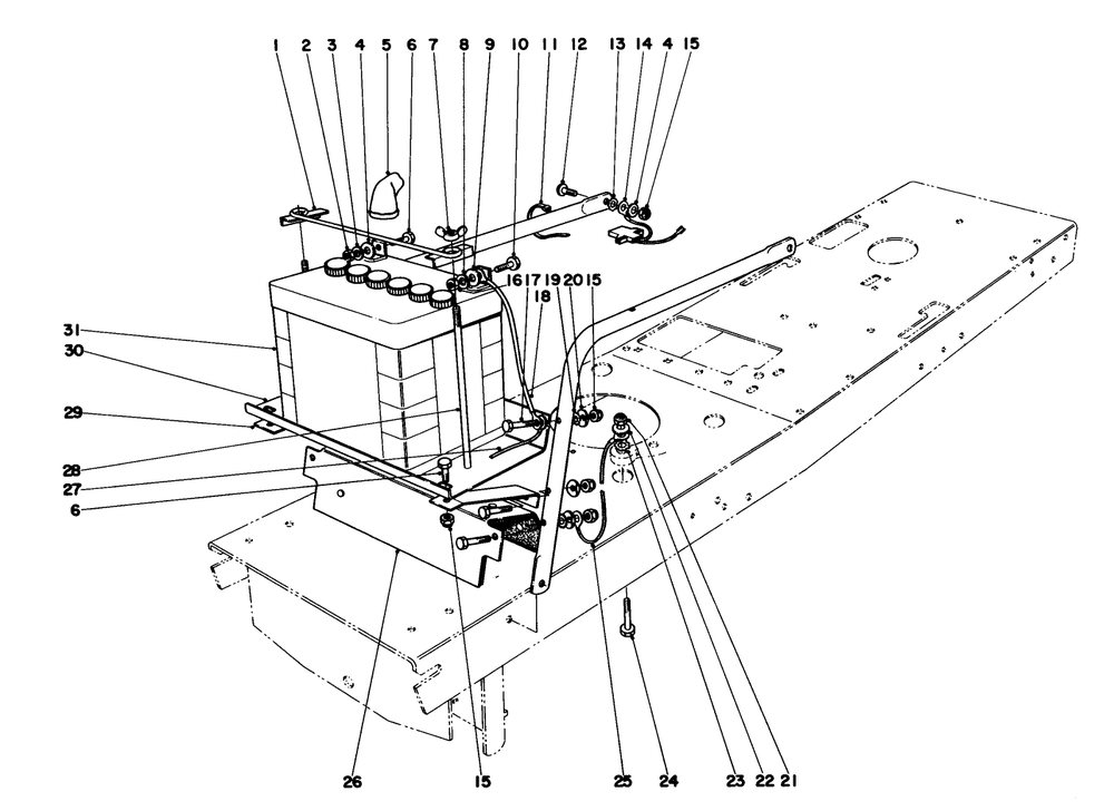 Electrical Assembly Diagram and Parts List for 55055 1000001 - 1999999 Toro Lawn Tractor