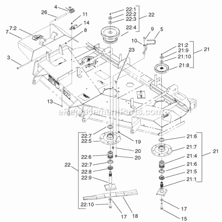 Page W Diagram and Parts List for 74226 210000001-210002100 Toro Lawn Tractor