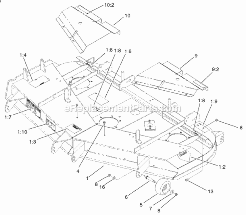 Page I Diagram and Parts List for 74226 210000001-210002100 Toro Lawn Tractor