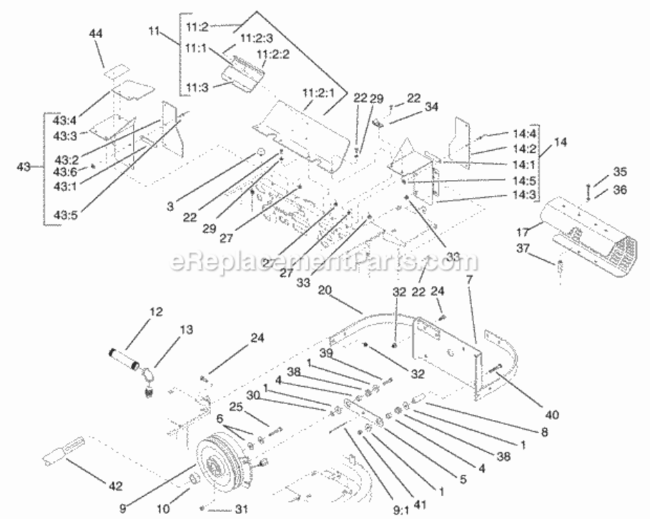 Page W Diagram and Parts List for 74226 210002101-210999999 Toro Lawn Tractor
