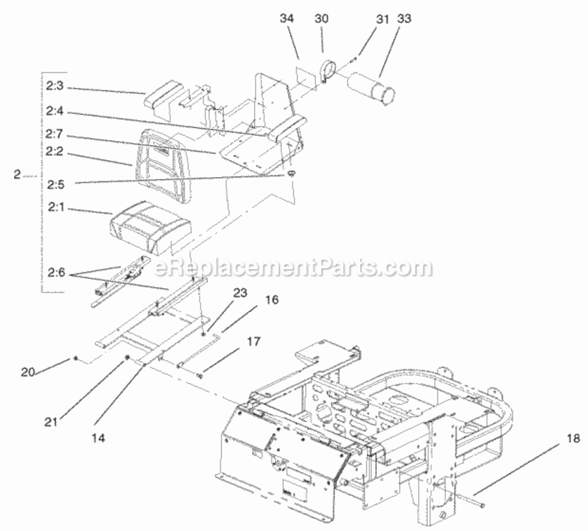 Page Y Diagram and Parts List for 74226 220000001-220999999 Toro Lawn Tractor