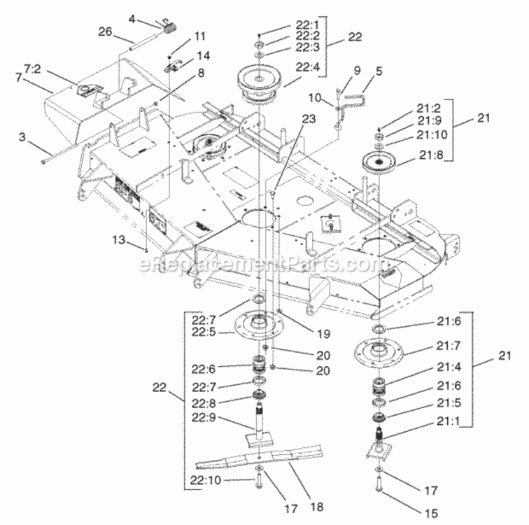 Page Z Diagram and Parts List for 74226 220000001-220999999 Toro Lawn Tractor