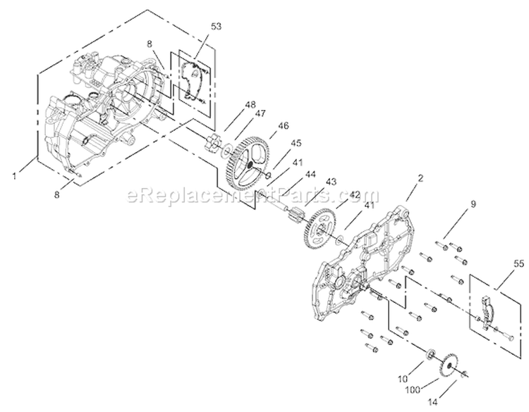 Housing Assembly Diagram and Parts List for 74325 230000001-230999999 - 2003 Toro Lawn Tractor