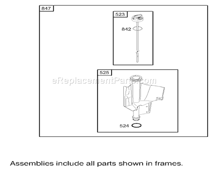 Oil Filter, Tube and Pump Assembly Engine Diagram and Parts List for 74330 230000001-230999999 - 2003 Toro Lawn Tractor