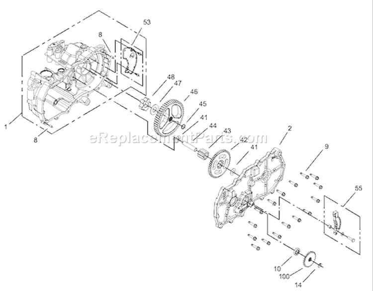 Housing Assembly Diagram and Parts List for 74350 230000001-230999999 - 2003 Toro Lawn Tractor