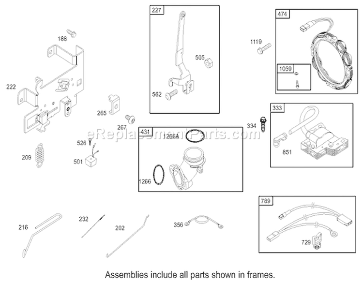 Governor Assembly Diagram and Parts List for 71286 260000001-260999999 - 2006 Toro Lawn Tractor