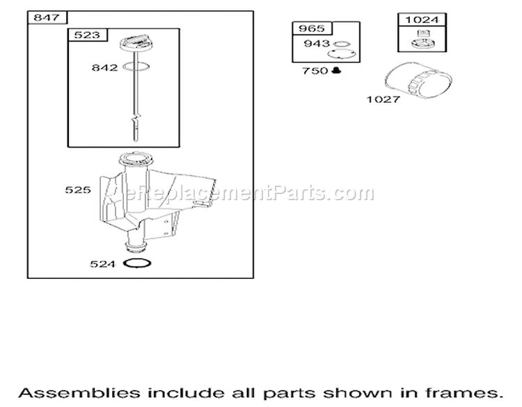 Oil Filter, Tube and Pump Assembly Diagram and Parts List for 71286 260000001-260999999 - 2006 Toro Lawn Tractor