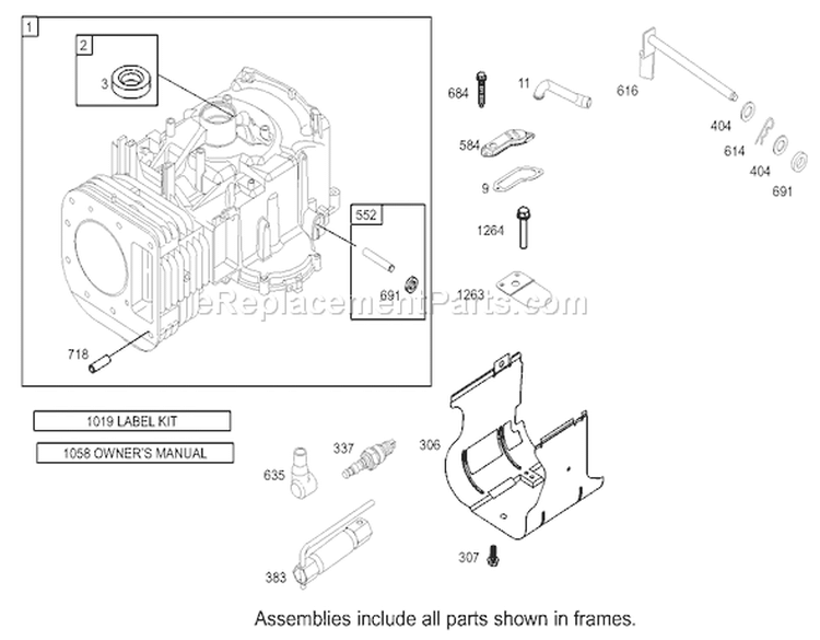 Cylinder Assembly Diagram and Parts List for 71286 260000001-260999999 - 2006 Toro Lawn Tractor