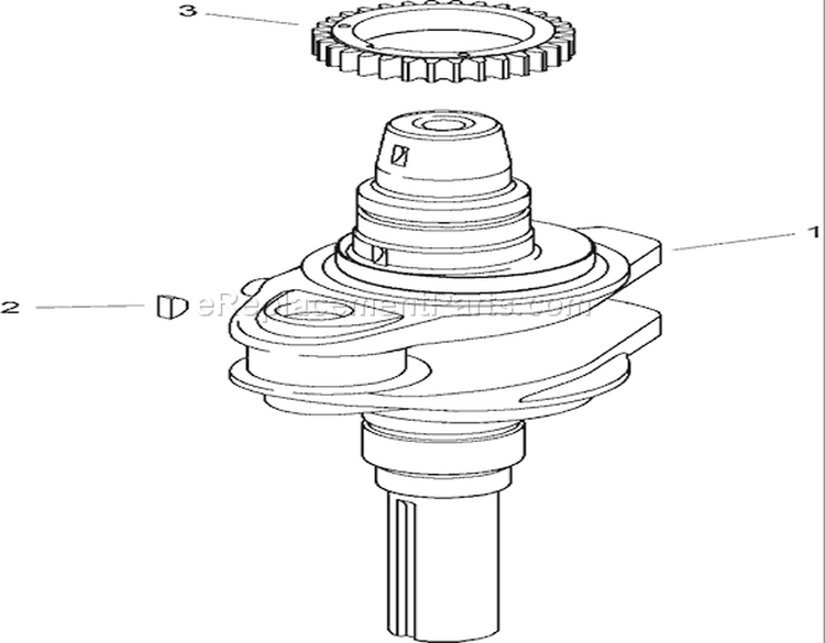 Crankshaft Assembly Diagram and Parts List for 74360 270000001-270999999 - 2007 Toro Lawn Tractor