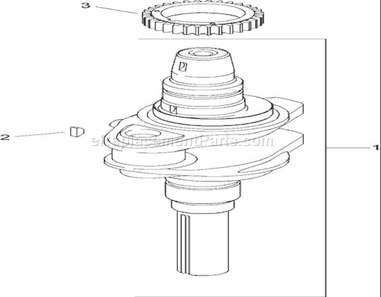 Crankshaft Assembly Diagram and Parts List for 74370 290000001-290999999 - 2009 Toro Lawn Tractor