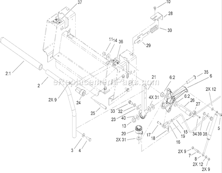 Control Assembly Diagram and Parts List for 74372 270000001-270999999 - 2007 Toro Lawn Tractor