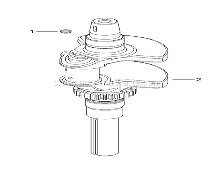 Crankshaft Assembly Diagram and Parts List for 74373 290000001-290004012 - 2009 Toro Lawn Tractor