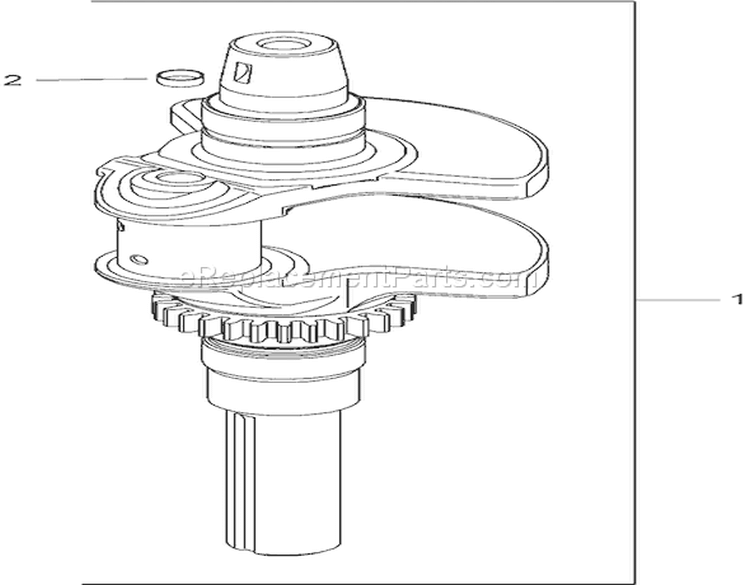 Crankshaft Assembly Diagram and Parts List for 74375 280000001-280999999 - 2008 Toro Lawn Tractor