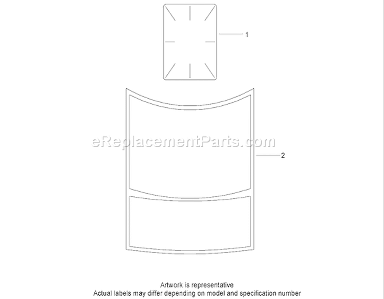 Decal Assembly Diagram and Parts List for 74380 280000001-280999999 - 2008 Toro Lawn Tractor