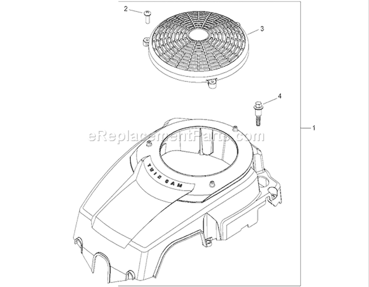 Blower Housing and Baffle Assembly Diagram and Parts List for 74391 270000001-270999999 - 2007 Toro Lawn Tractor