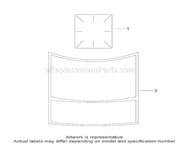 Decal Assembly Diagram and Parts List for 74391 270000001-270999999 - 2007 Toro Lawn Tractor