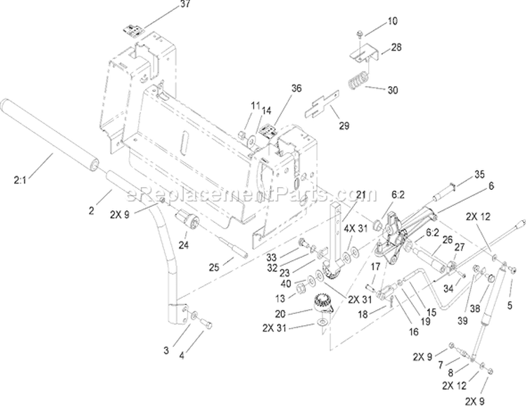 Control Assembly Diagram and Parts List for 74380 280000001-280999999 - 2008 Toro Lawn Tractor