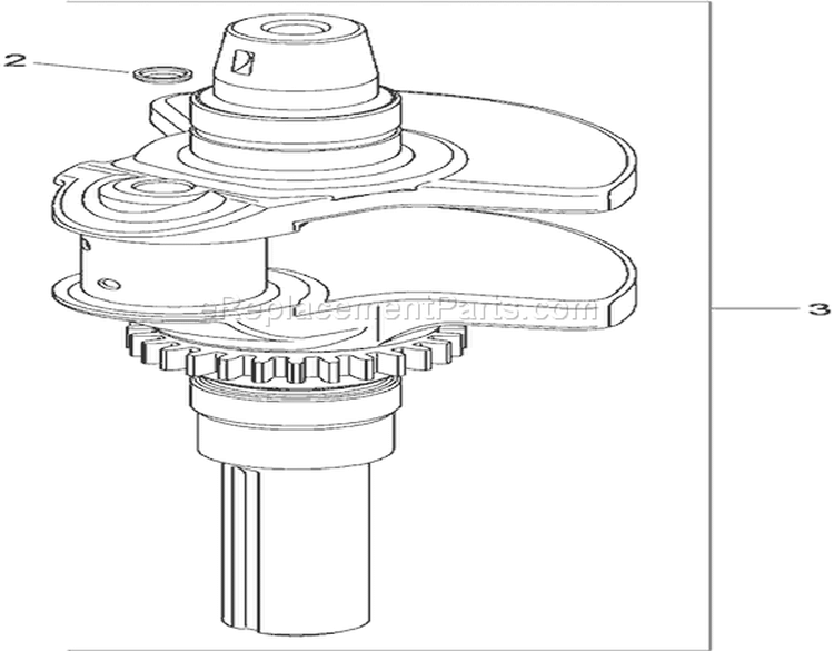 Crankshaft Assembly Diagram and Parts List for 74399 290000440-290999999 - 2009 Toro Lawn Tractor