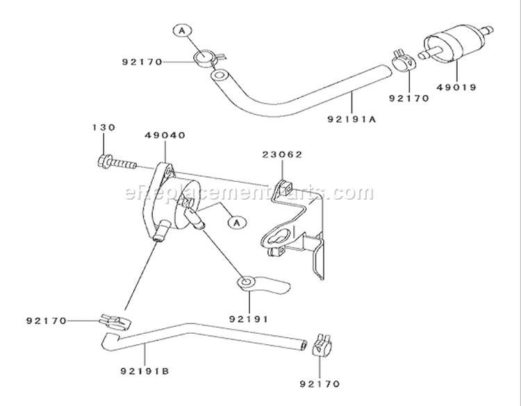 Fuel Tank / Fuel Valve Assembly Diagram and Parts List for 74401 220000001-220999999 - 2002 Toro Lawn Tractor