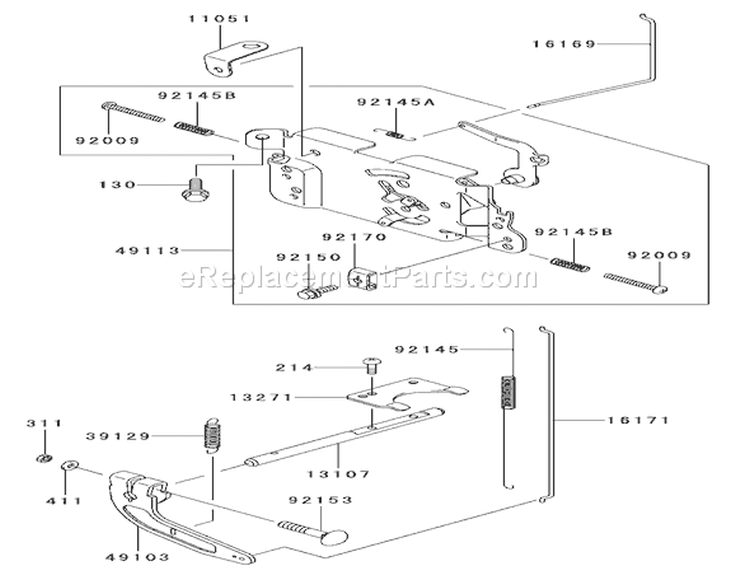 Control Equipment Assembly Diagram and Parts List for 74401 220000001-220999999 - 2002 Toro Lawn Tractor