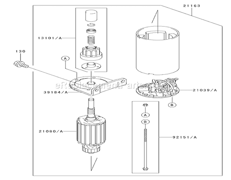 Starter Assembly Diagram and Parts List for 74401 240000001-240999999 - 2004 Toro Lawn Tractor